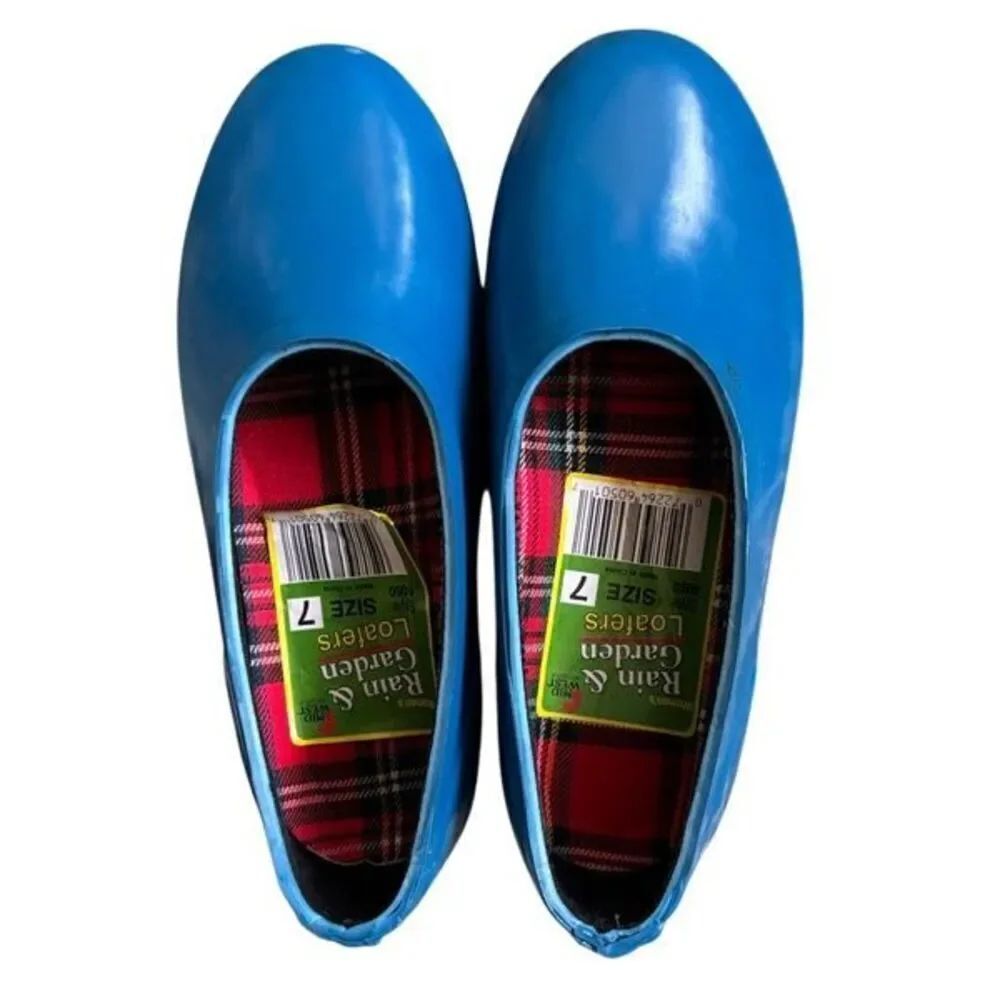 Mid West Size 7 Women’s Blue Rain & Garden Loafers Style 6050